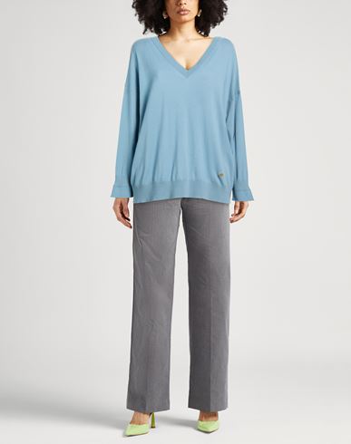Woman Sweater Slate blue Size S Virgin Wool