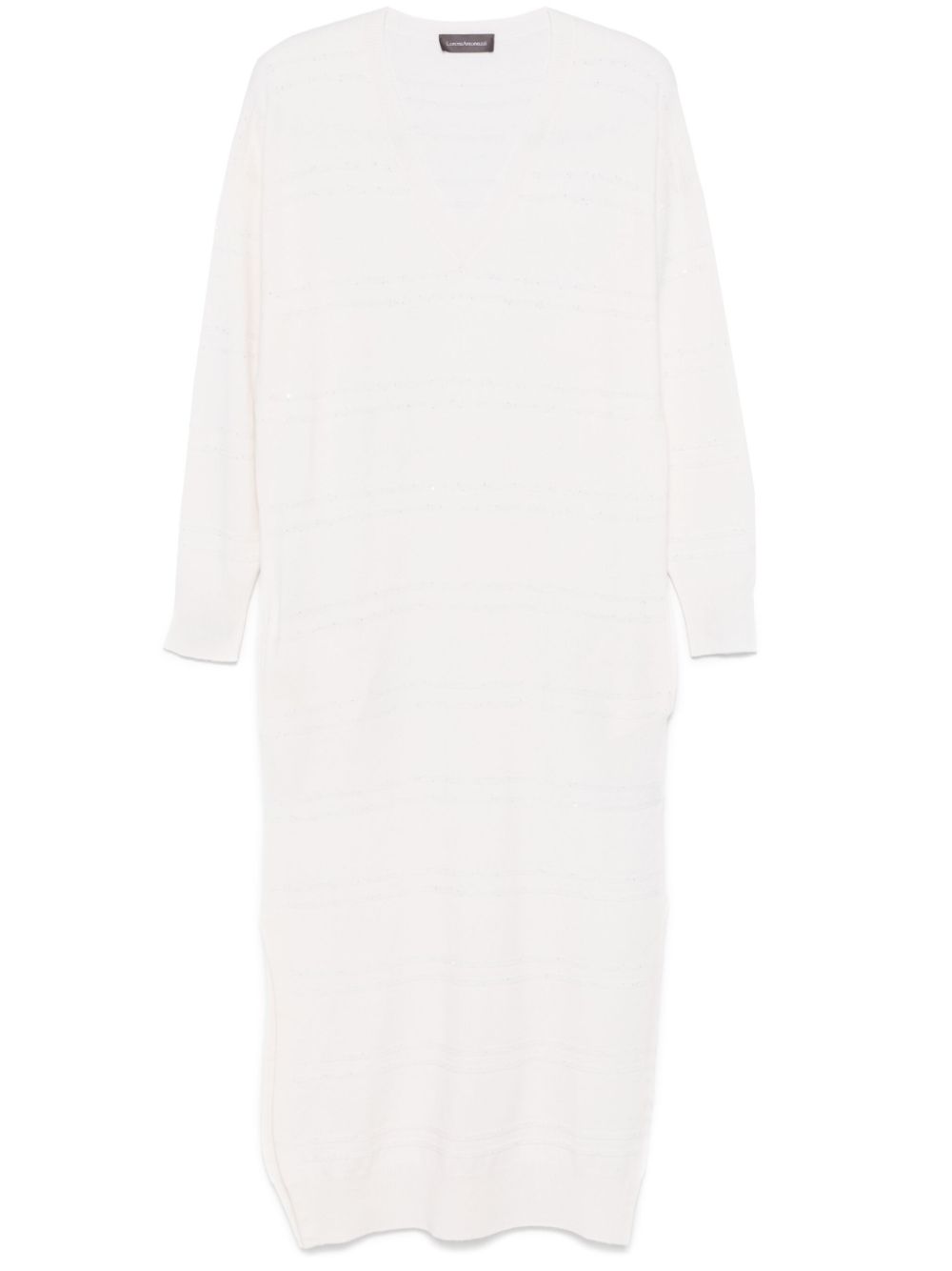 Sequin-embellished maxi dress - White