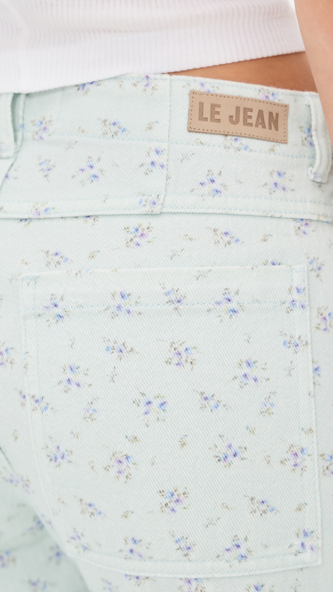 Selena Crop Jeans Minty Floral