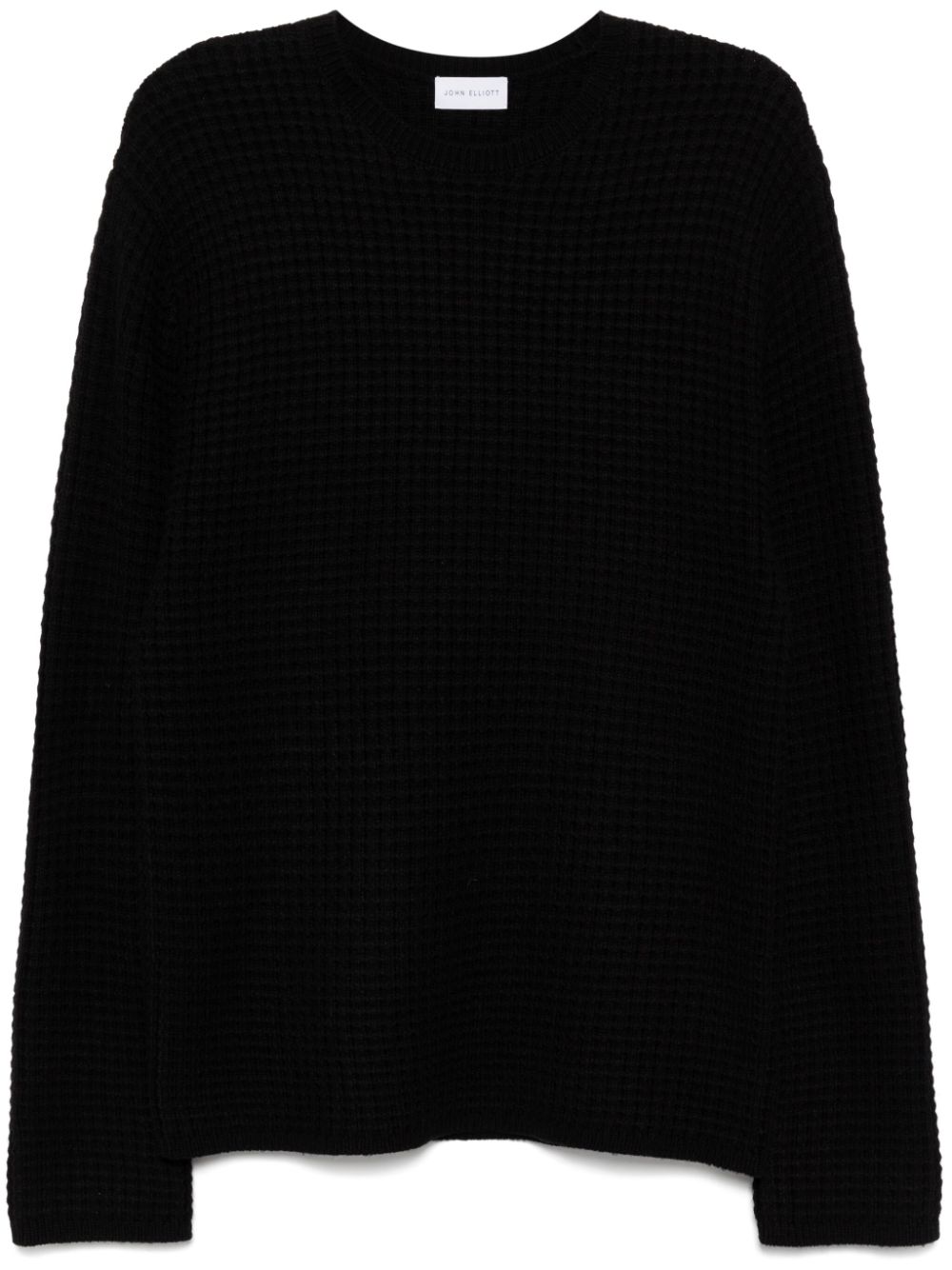 John Elliott 남성 와플 니트 크루 넥 스웨터 - 뉴트럴 WOOLWAFFLEKNITCREW