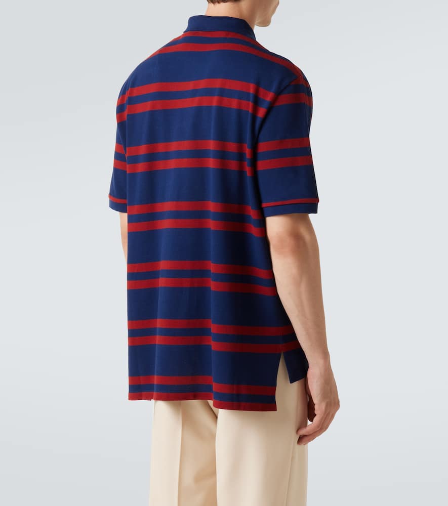 Chez striped cotton polo shirt