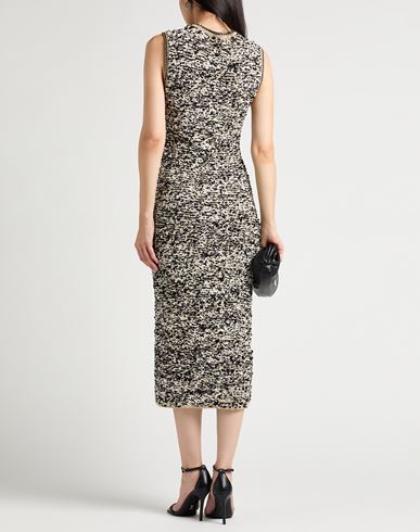 Woman Midi dress Black Size 6 Synthetic fibers, Bamboo fiber, Cotton, Metallic fiber, Elastane