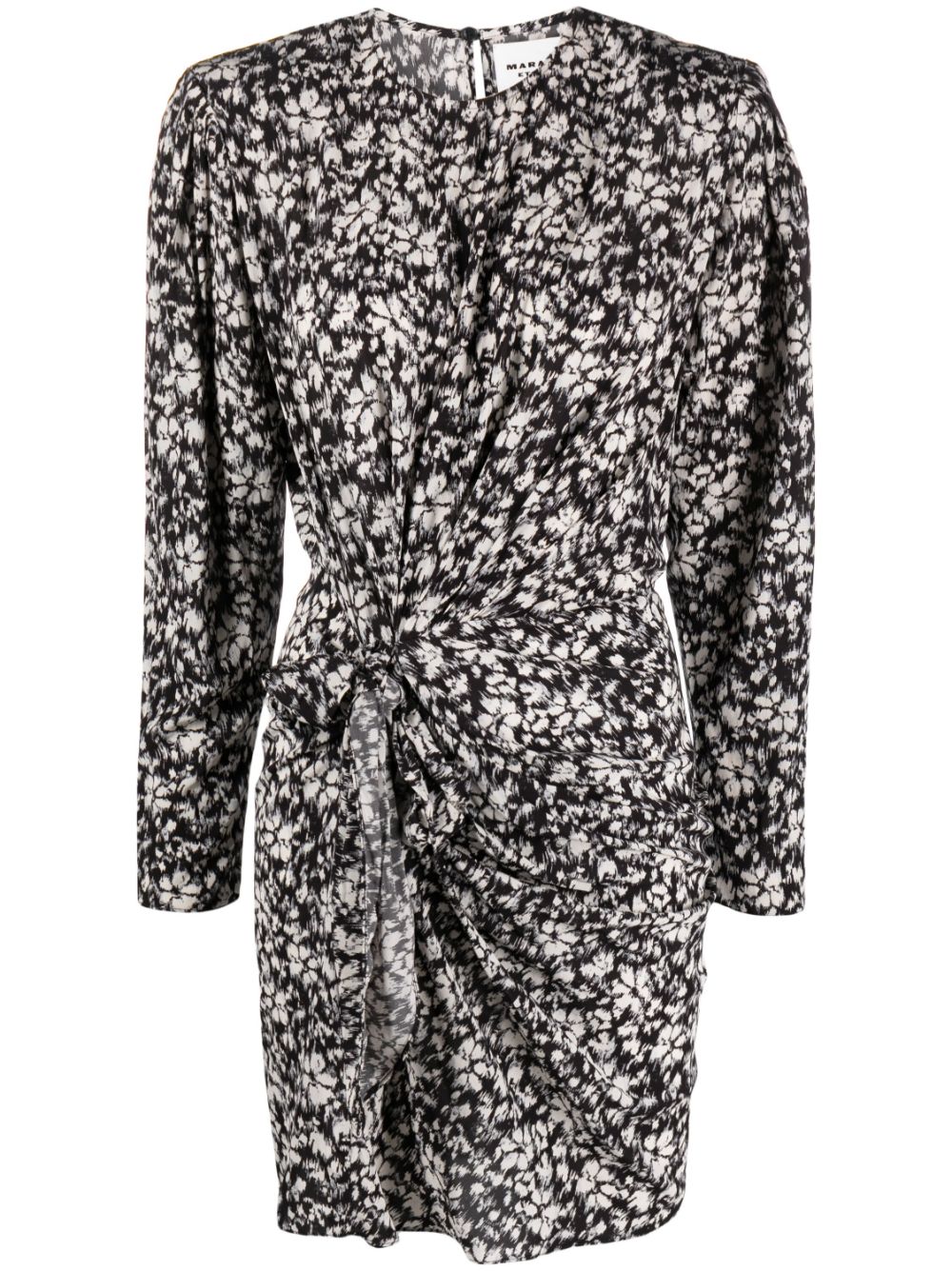 Dulce floral-print minidress - Black