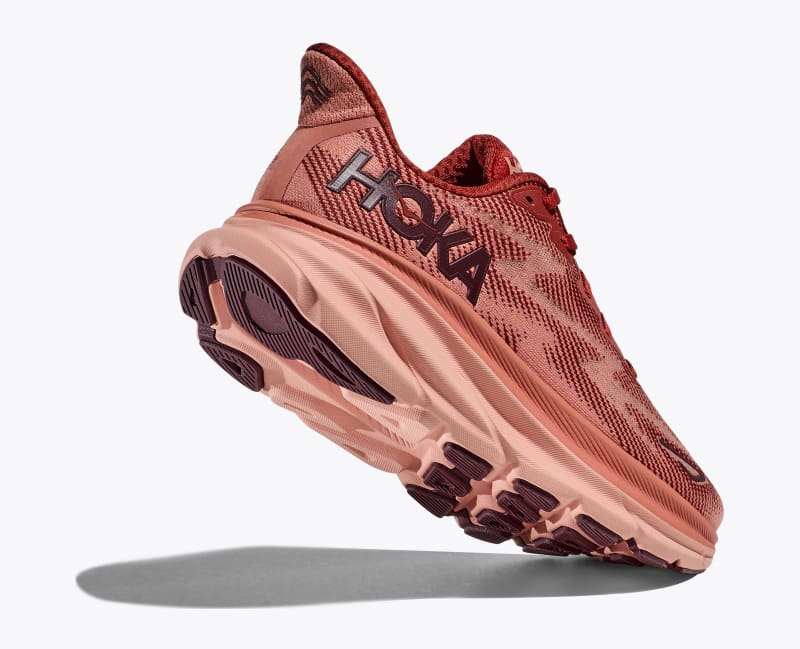 HOKA Women's Clifton 9 Shoes in Rust/Earthenware