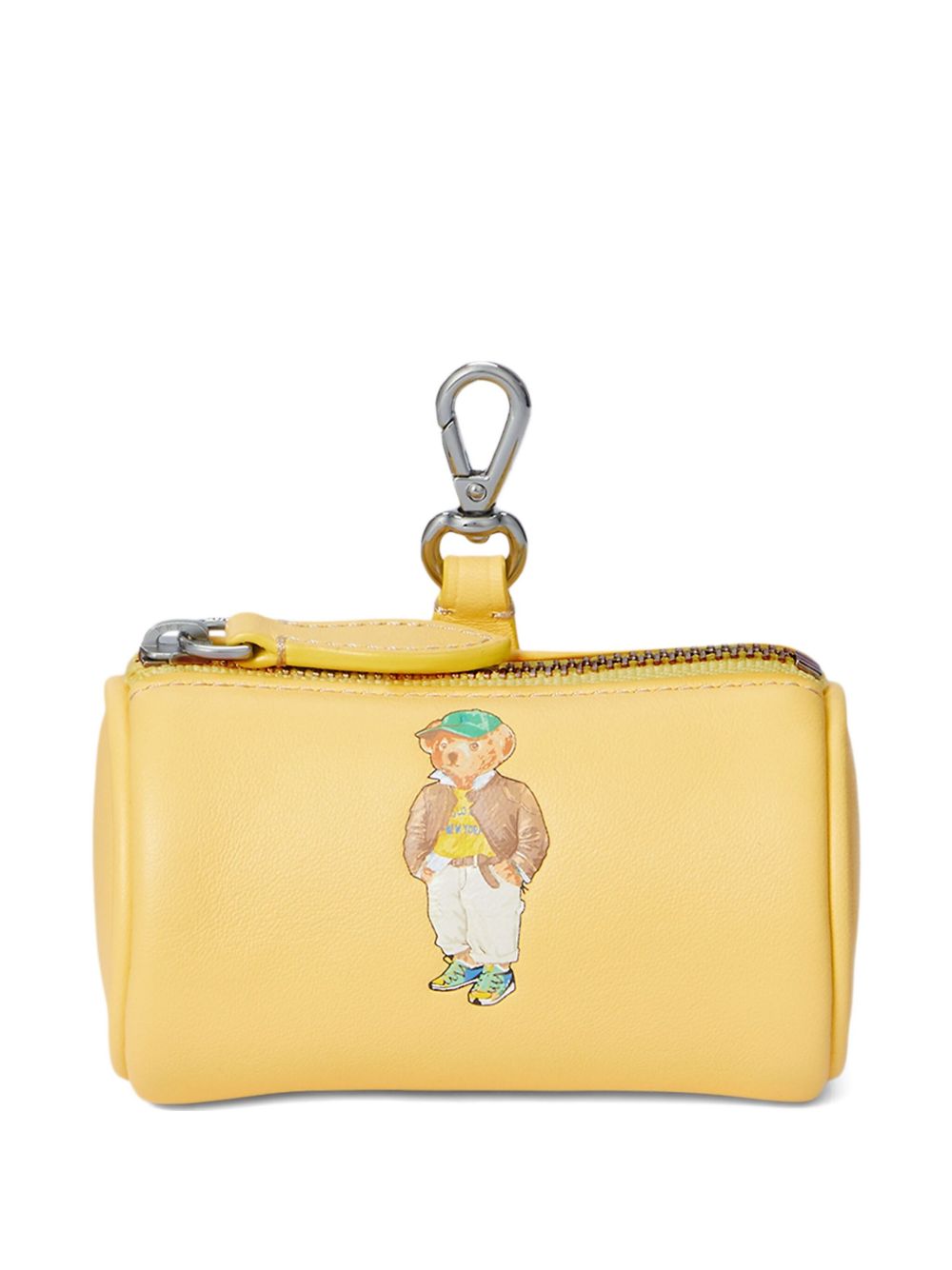 Polo Bear-print zip-around wallet - Yellow