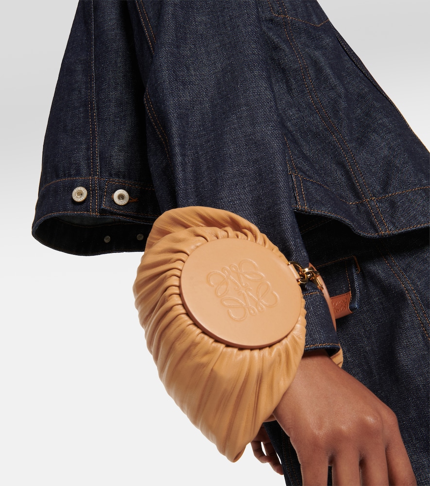 Loewe Bracelet pleated leather shoulder bag