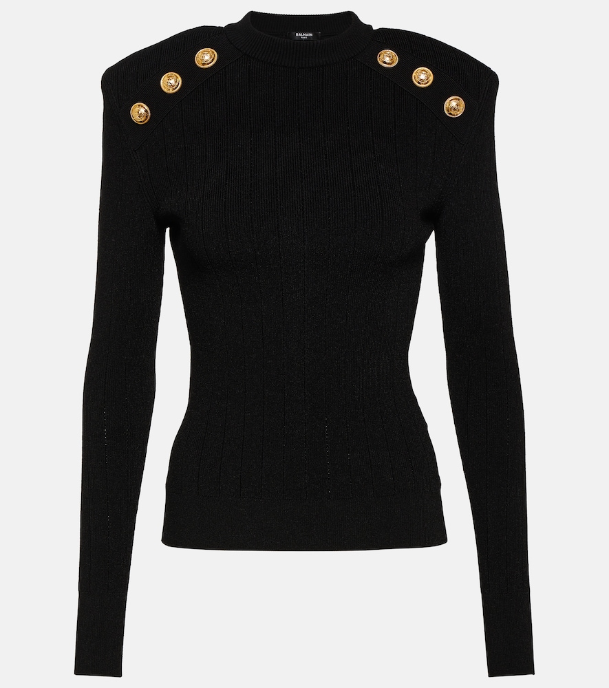 Embellished knit sweater