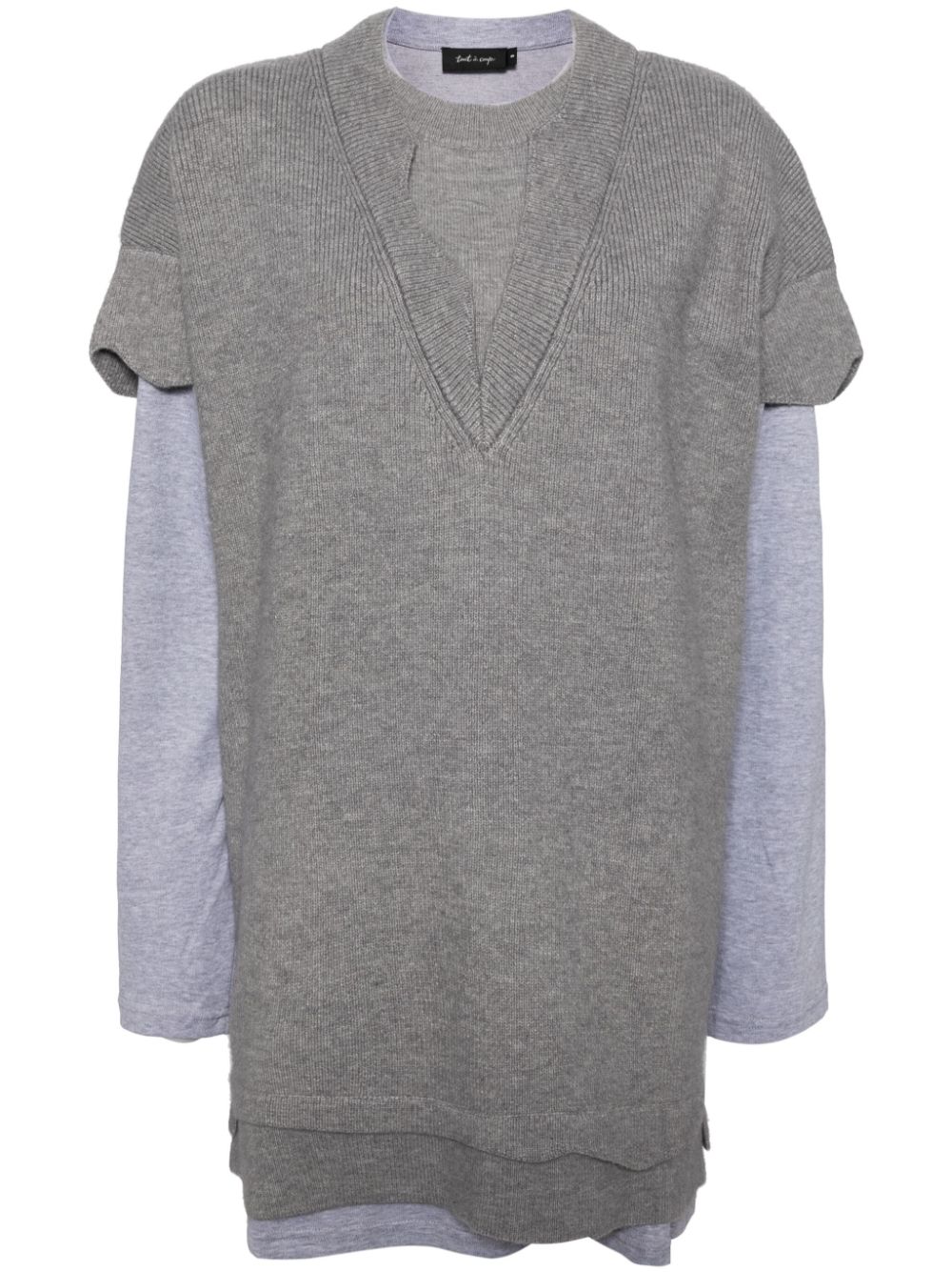 V-neck jumper set - Grey