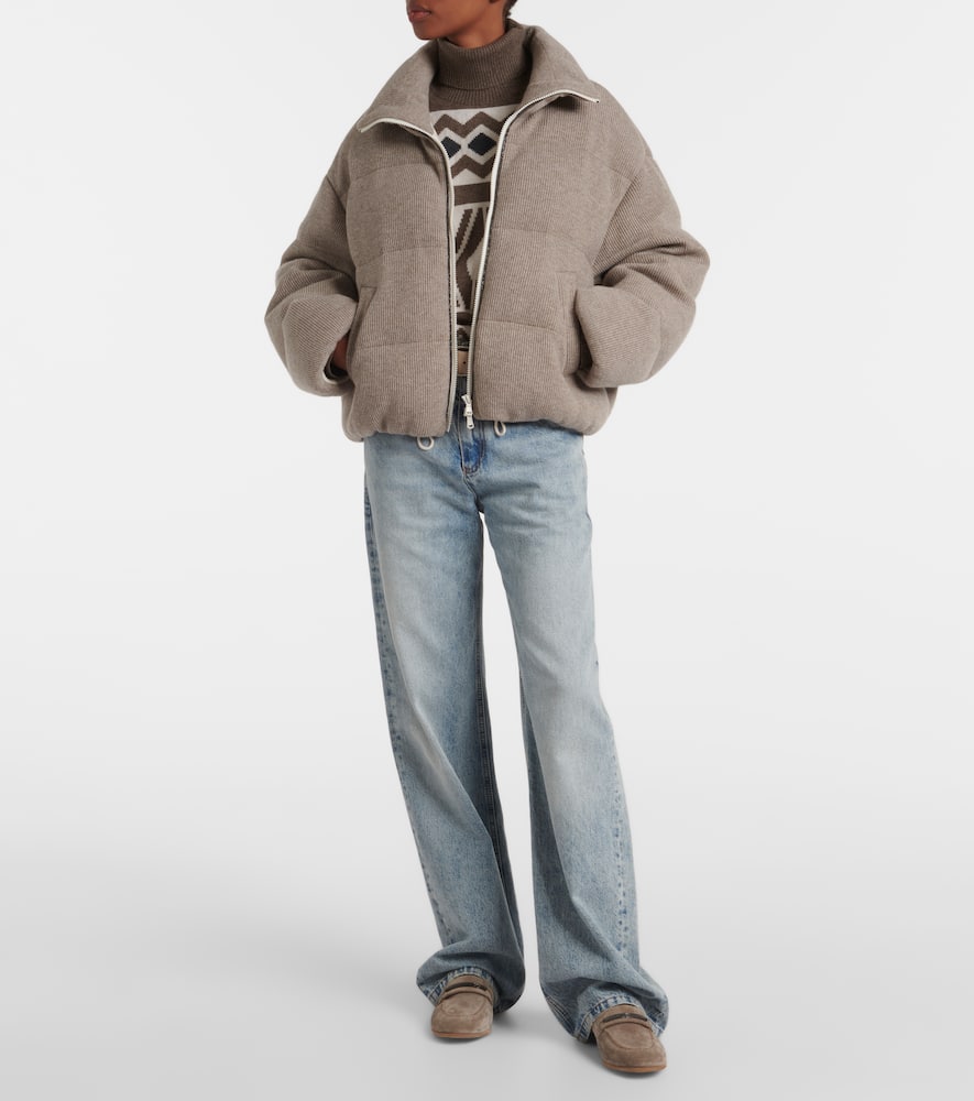 Cashmere down jacket