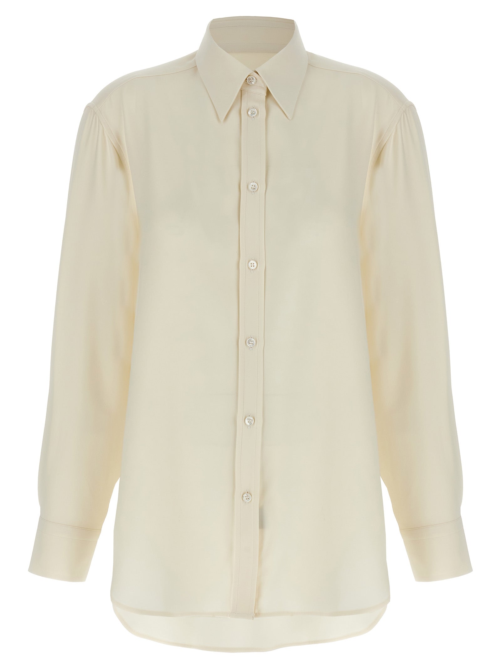 Silk Cady Shirt — White