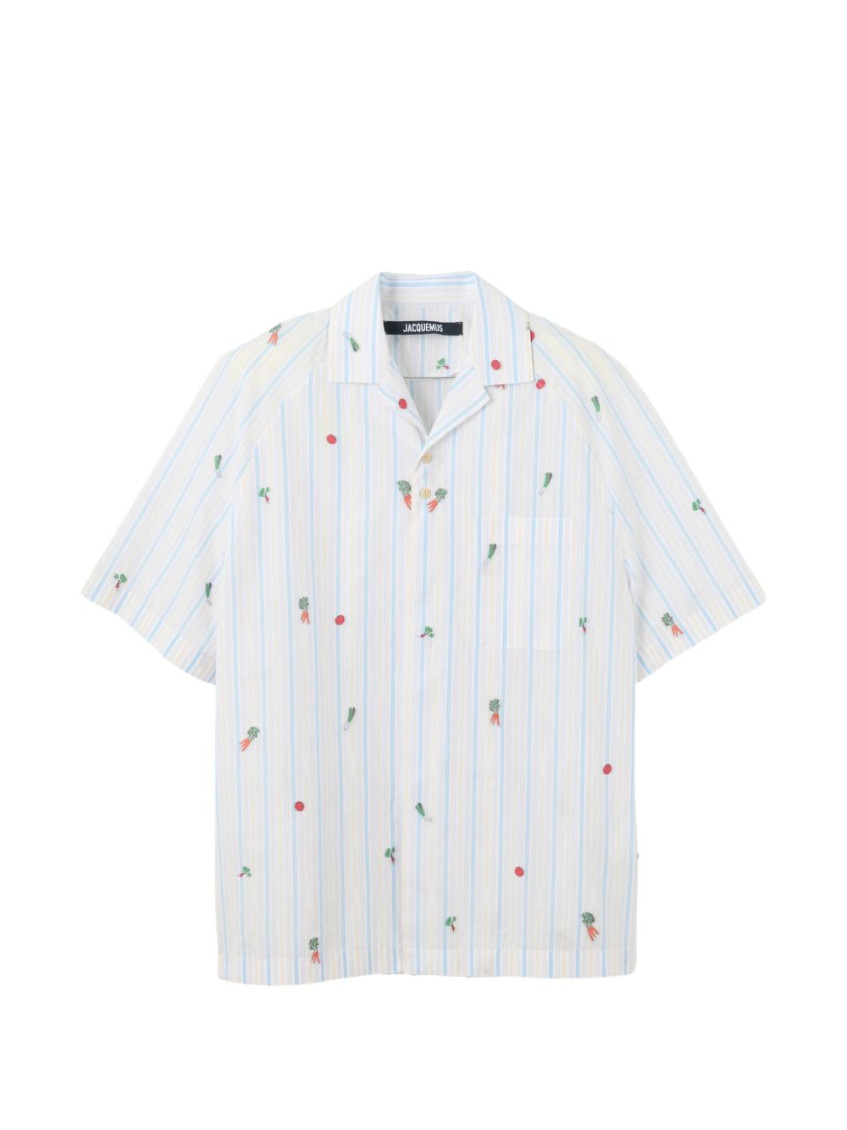 Striped Embroidered Shirt