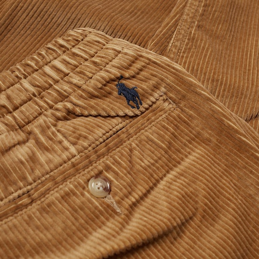 Corduroy slim-cut chinos - Brown