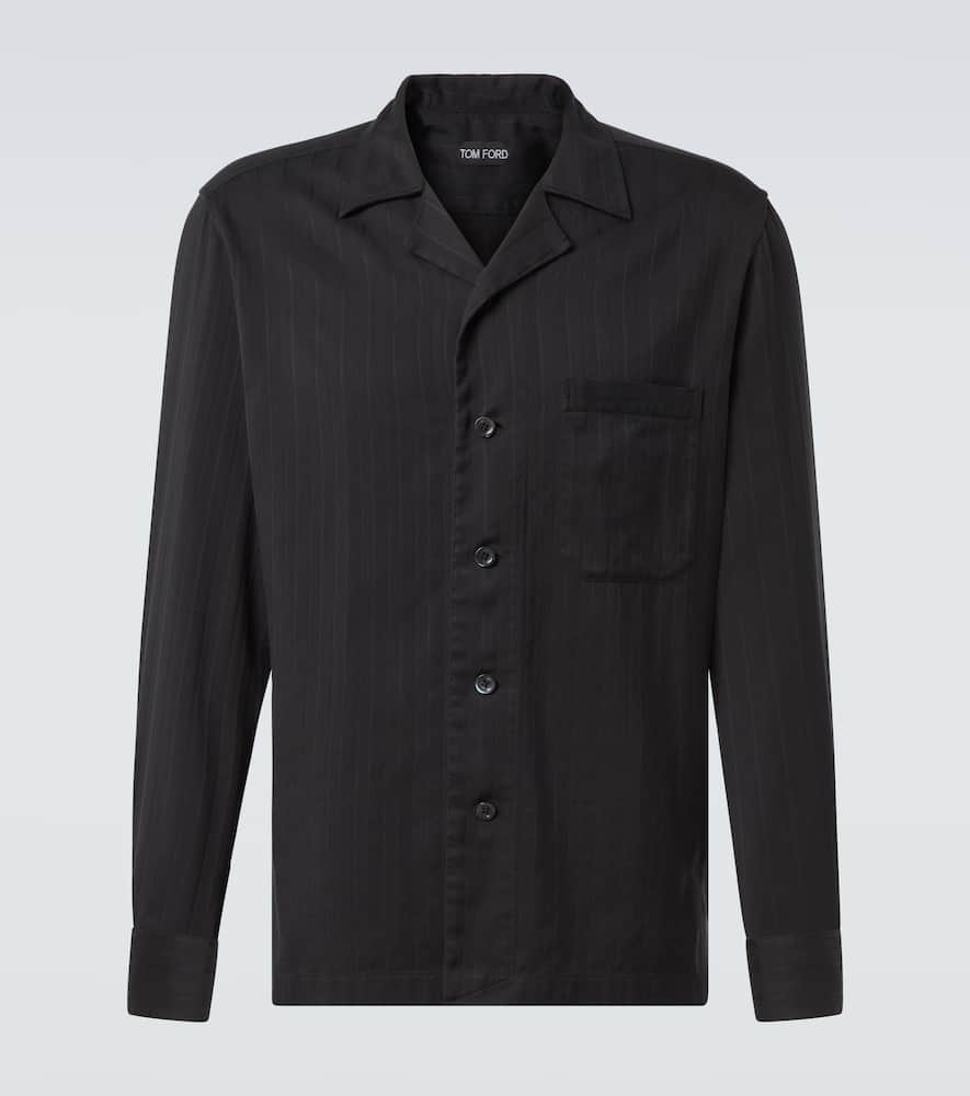 Striped cotton and silk shirt