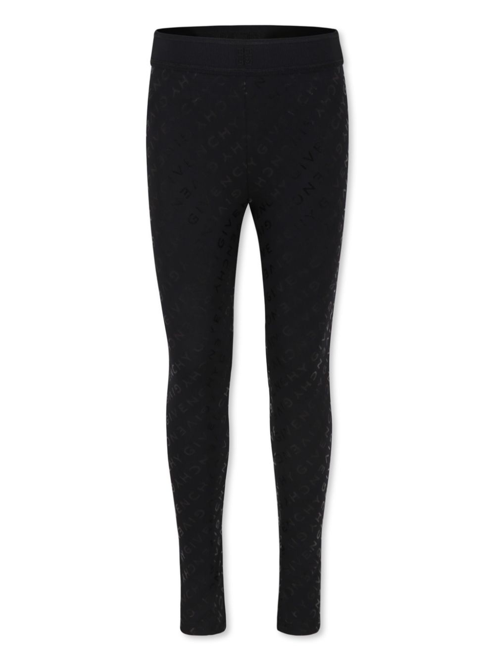 Logo-print organic-cotton leggings - Black