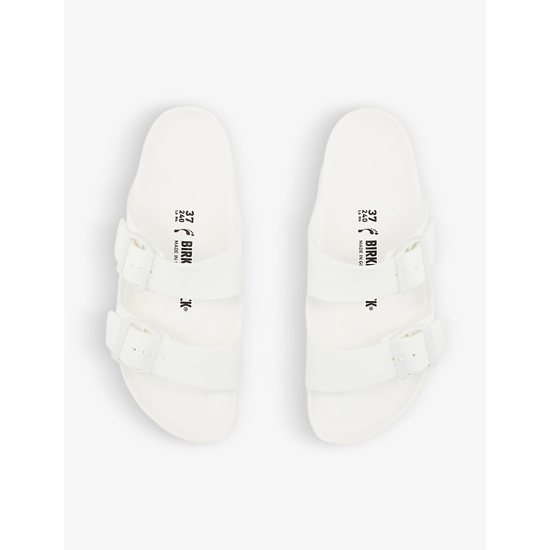 Womens White Eva Arizona Two-strap Rubber Sandals