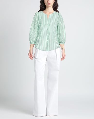 Woman Shirt Green Size 10 Cotton