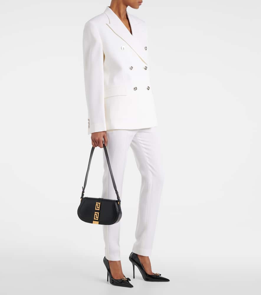 High-rise wool slim pants