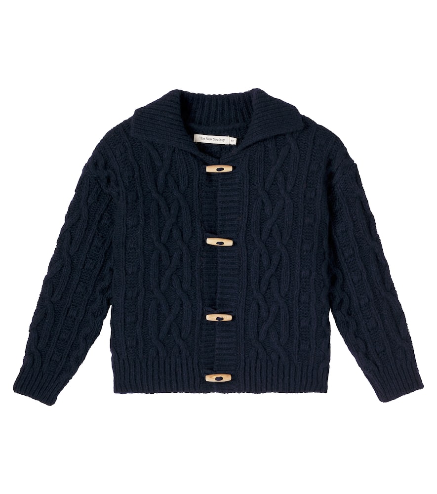 Maria cable-knit wool-blend cardigan