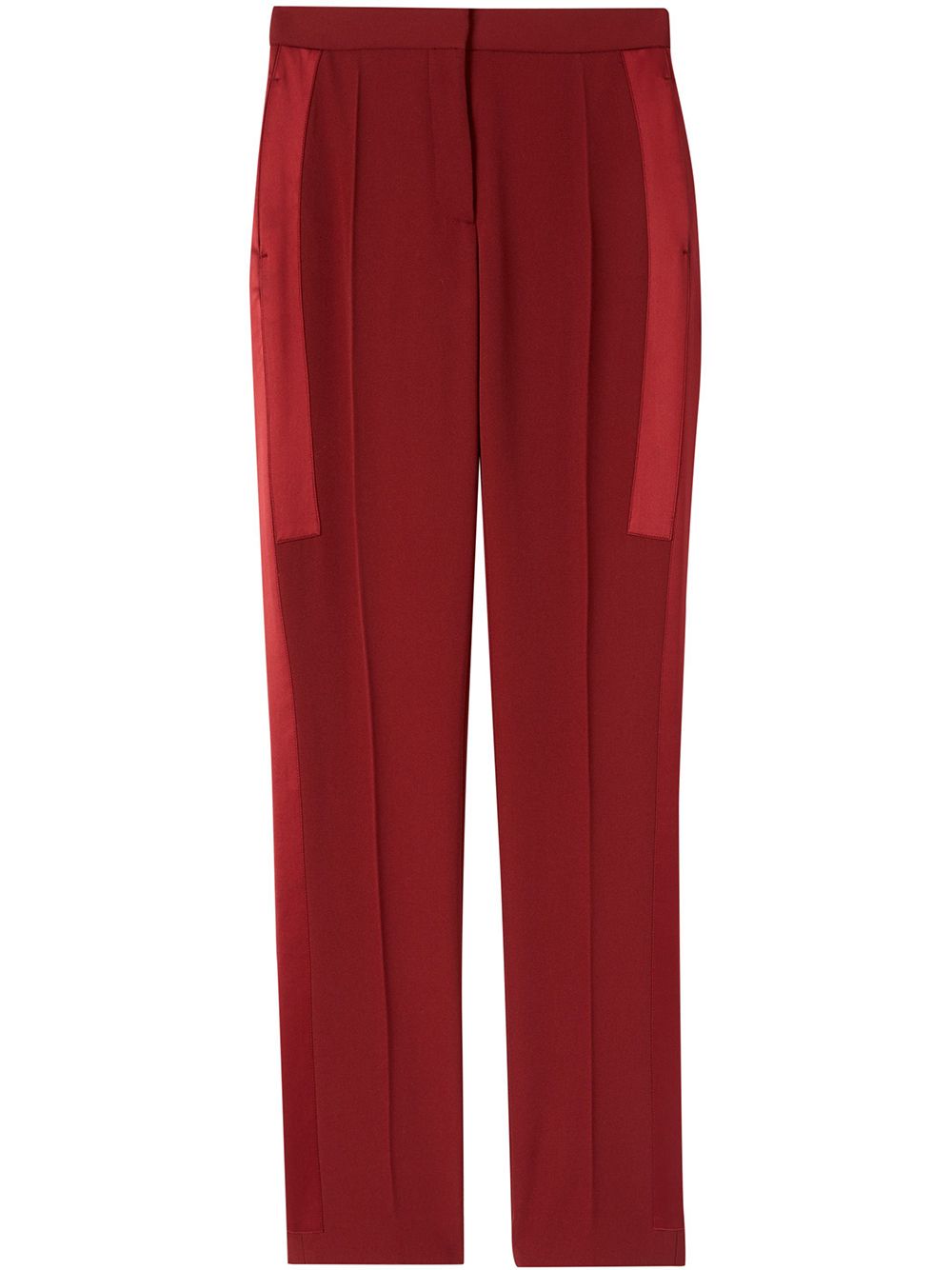 High-waisted side stripe trousers - Red