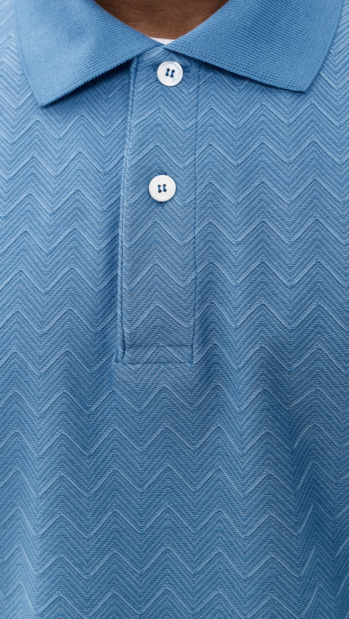 Short Sleeve Polo Light Blue Tones