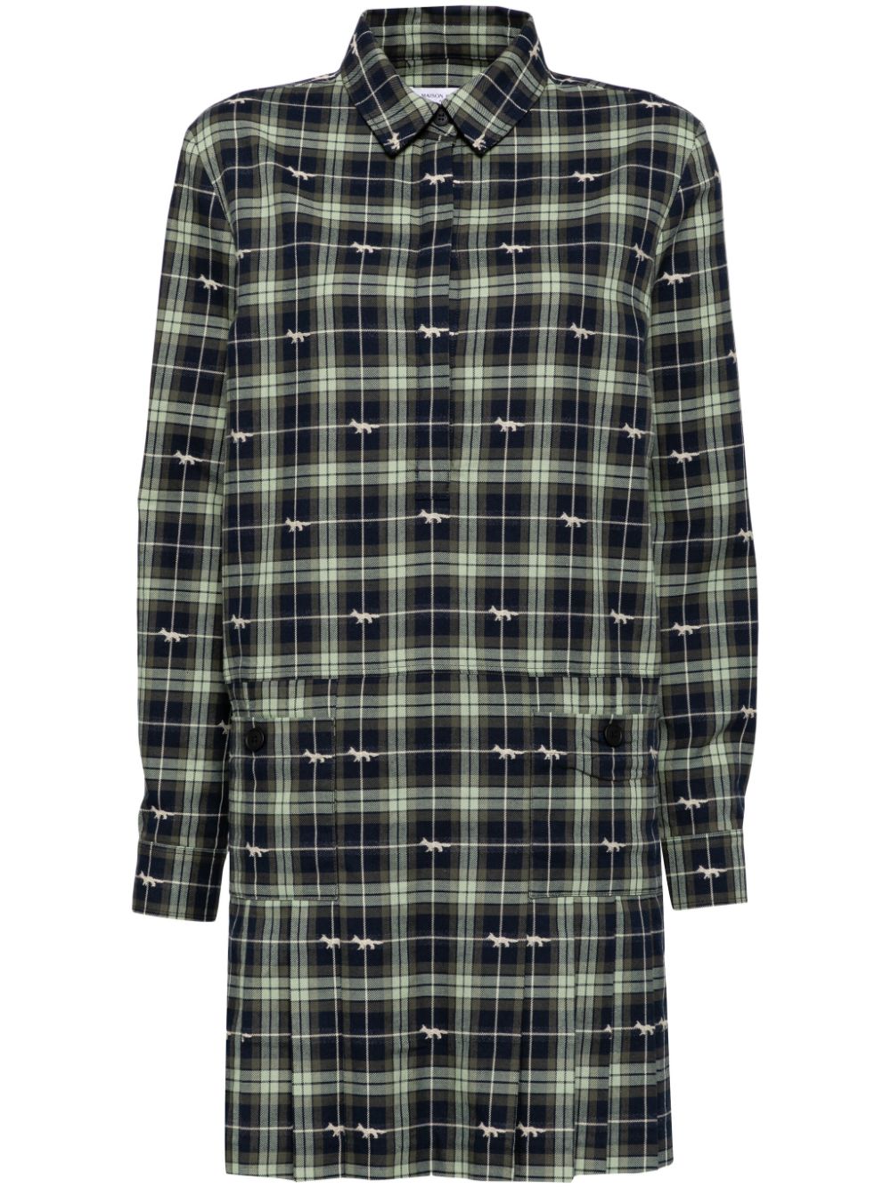 Shrunken shirt dress - Green