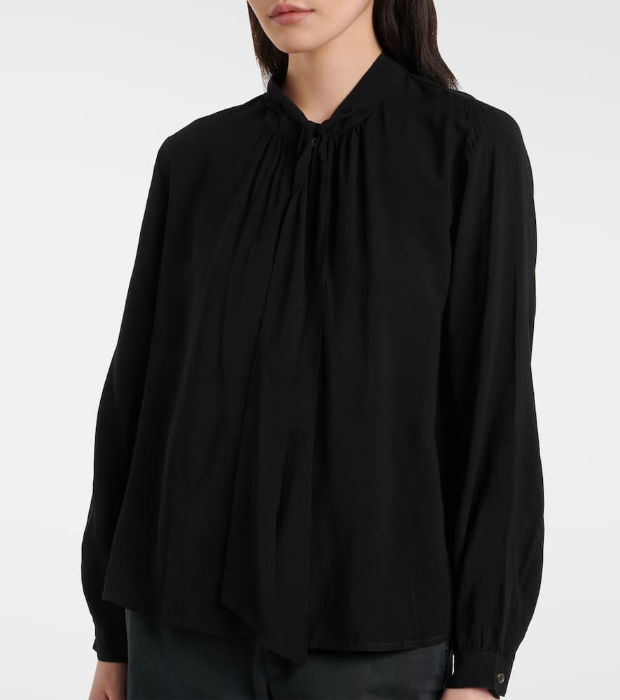 Gabrielle draped rayon challis blouse