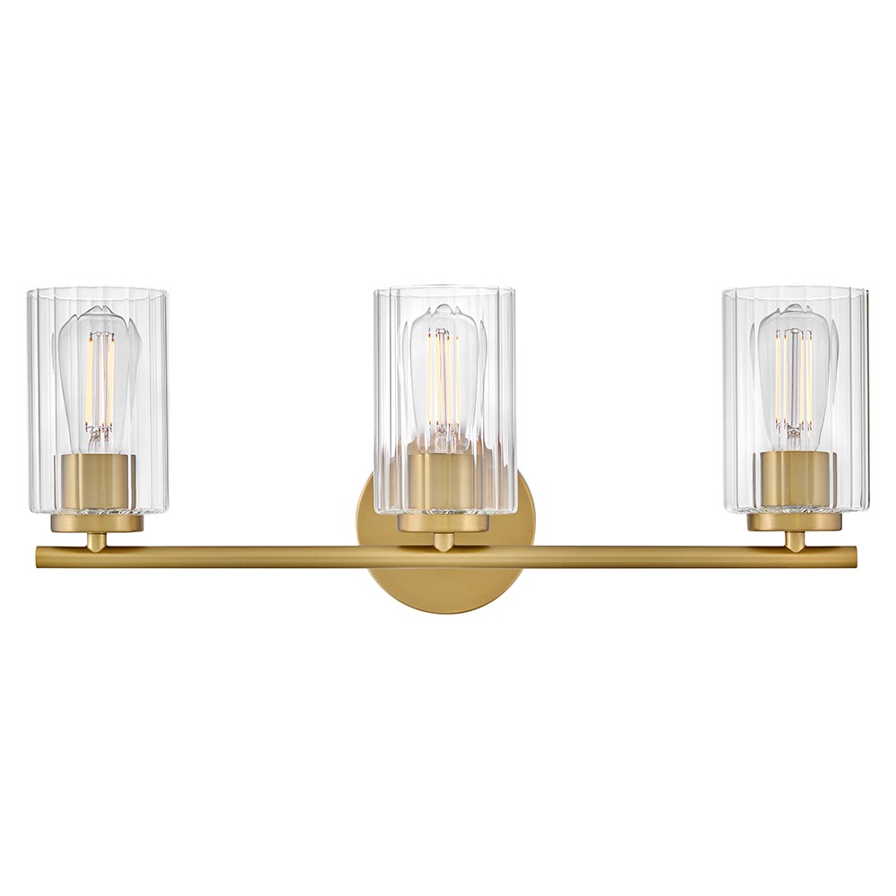 Lacquered Brass LED Bathroom Vanity Light from the Leta Collection