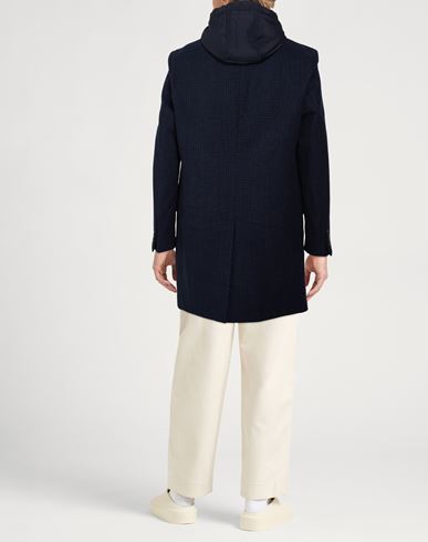 Façonnable Man Coat Midnight blue Size 50 Wool, Polyamide