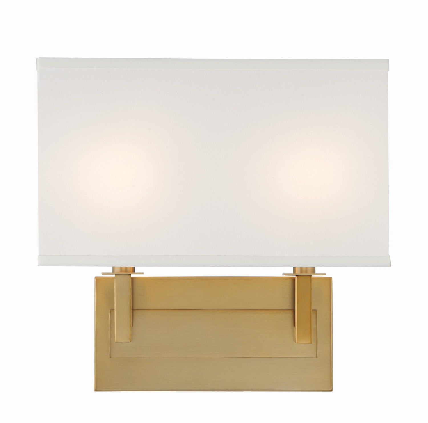 Vibrant Gold Two Light Wall Sconce from the Durham Collection