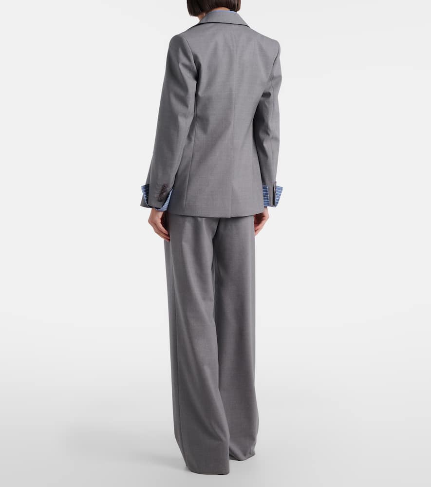 Salpa virgin wool wide-leg pants
