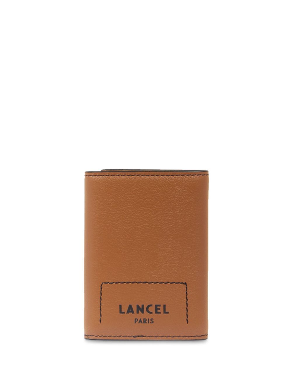 Tri-fold leather wallet - Brown
