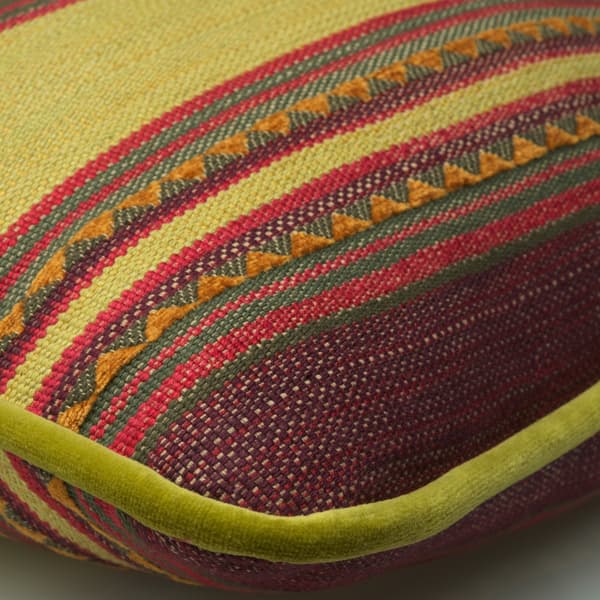 Las Salinas 6, Sustainable Feather, Cushion, 55CM X 40CM - Andrew Martin Cotton Blend Kilim & Stripe