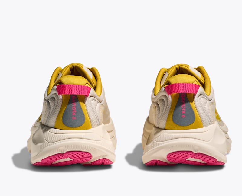 HOKA Women's Gaviota 6 Shoes in Birch/Yellow Gold