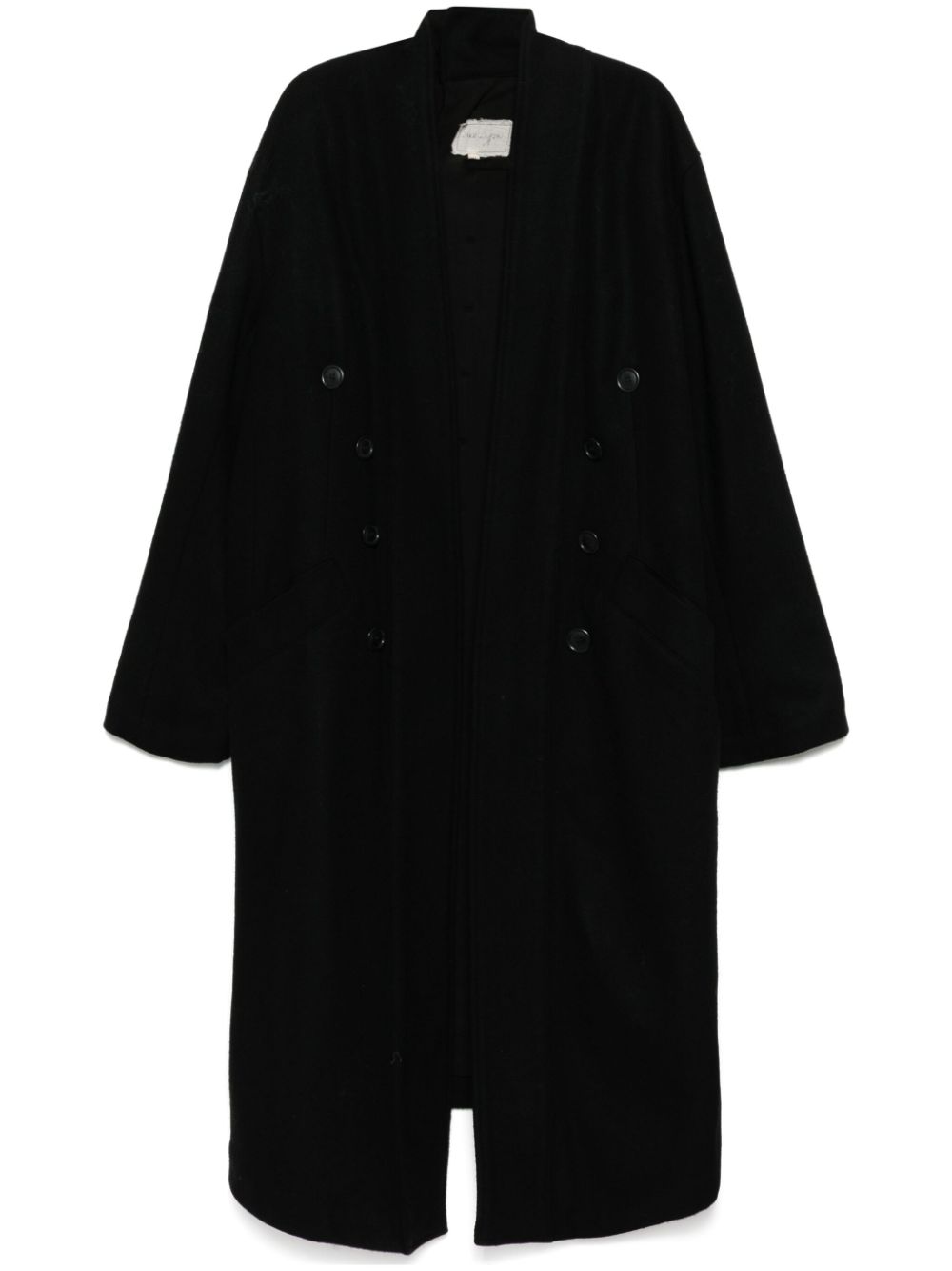 GL1 button spine coat - Black