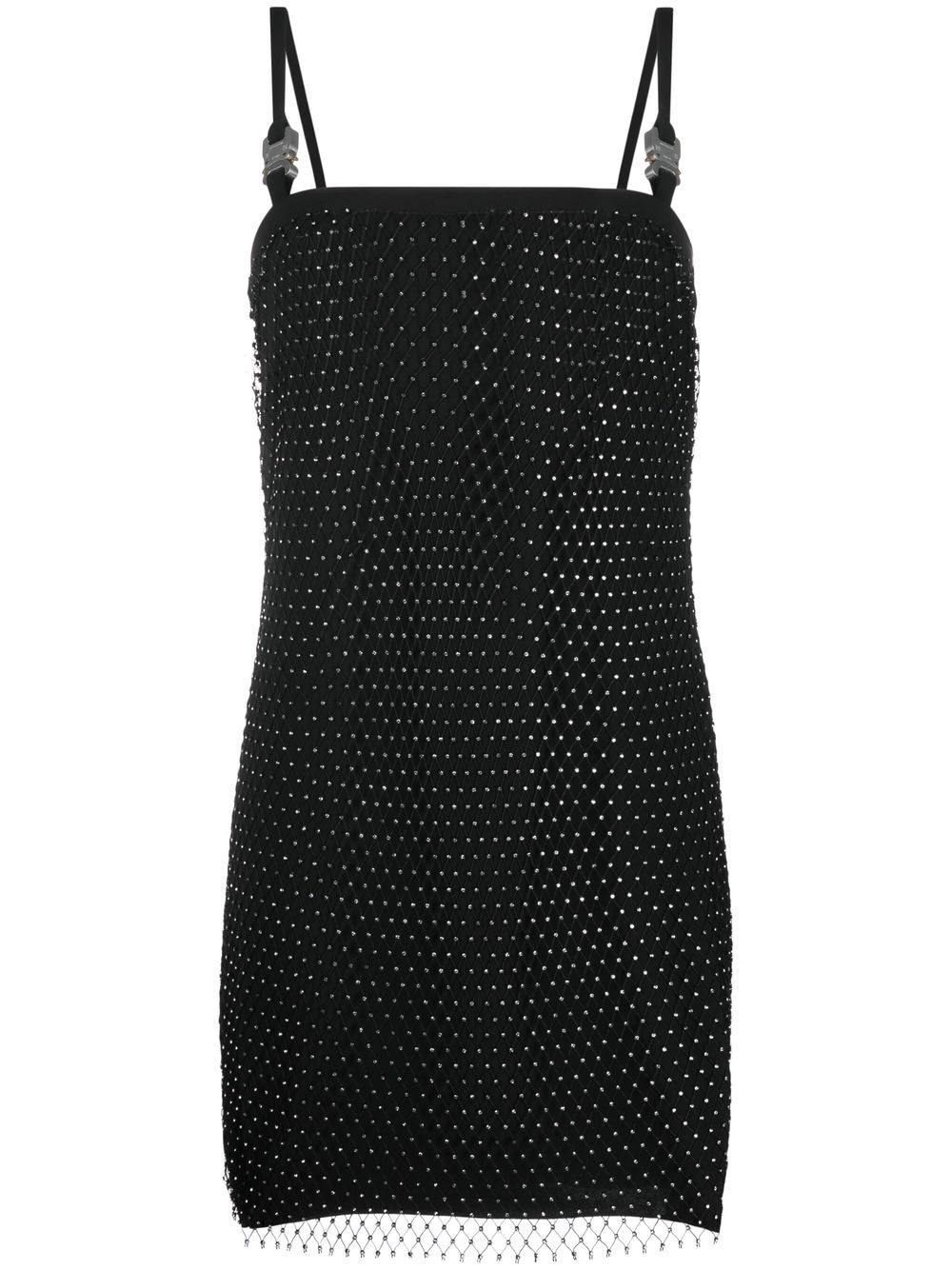 Crystal-embellished slip dress - Black