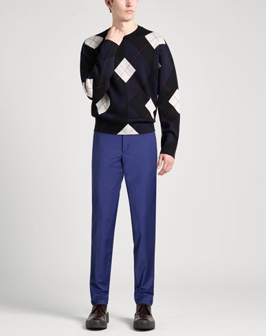 Man Pants Bright blue Size 28 Wool, Polyester, Elastane