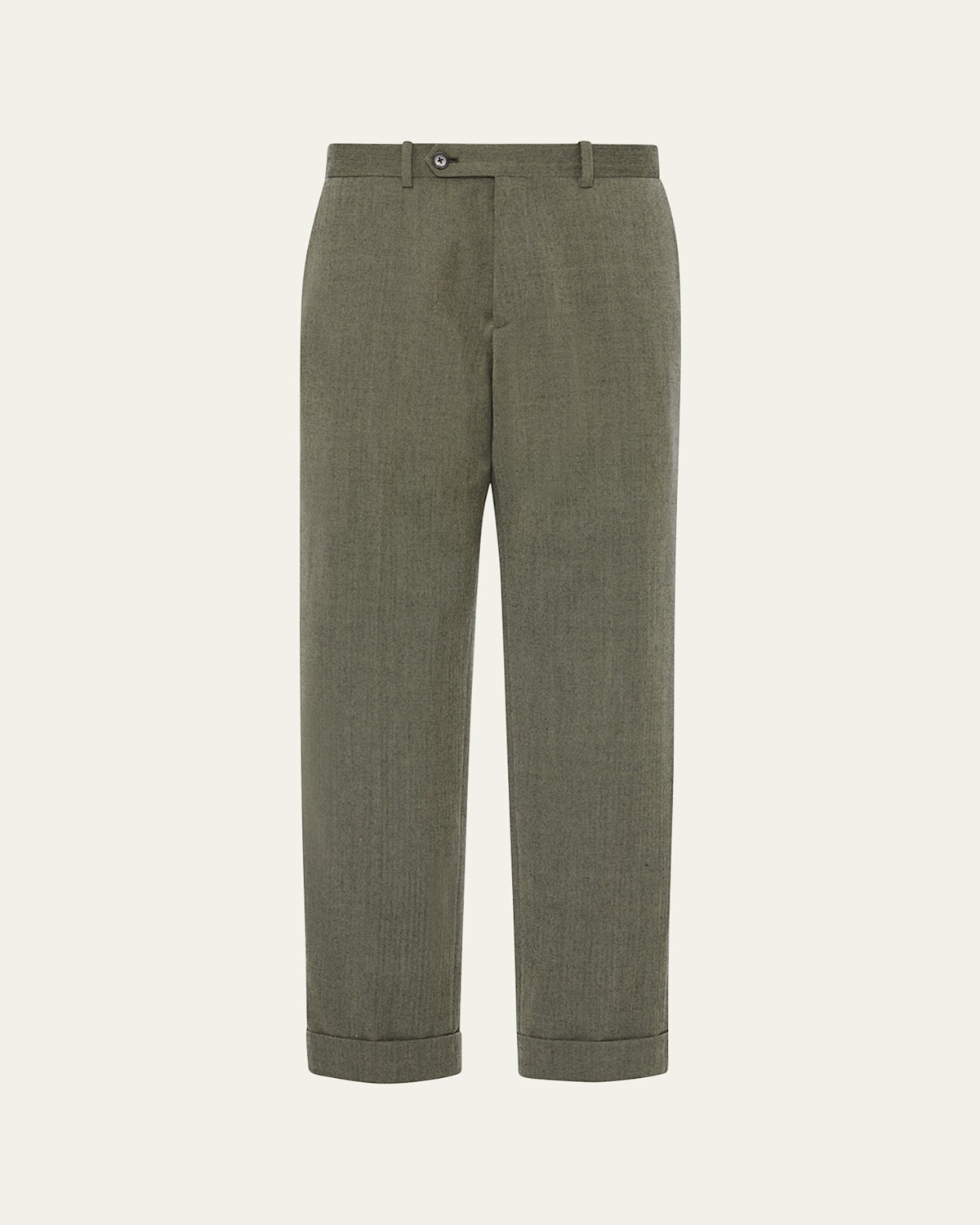 Men's Seth Grey Melange Straight-Leg Trousers