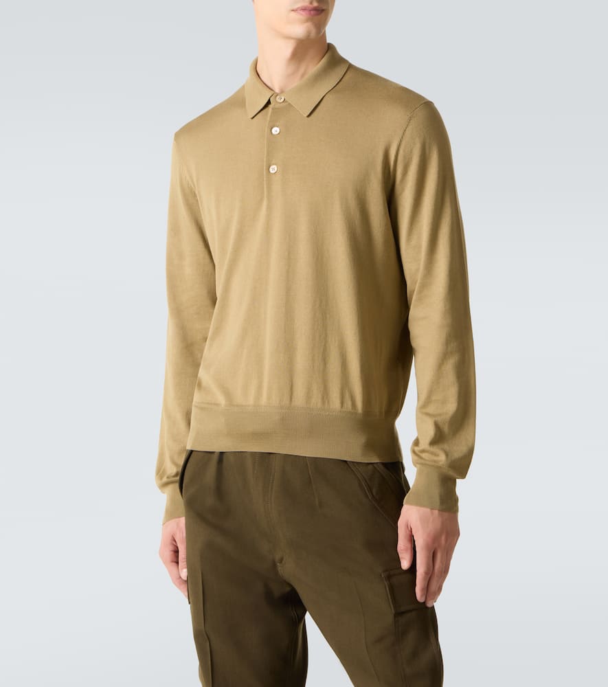 Cotton polo sweater