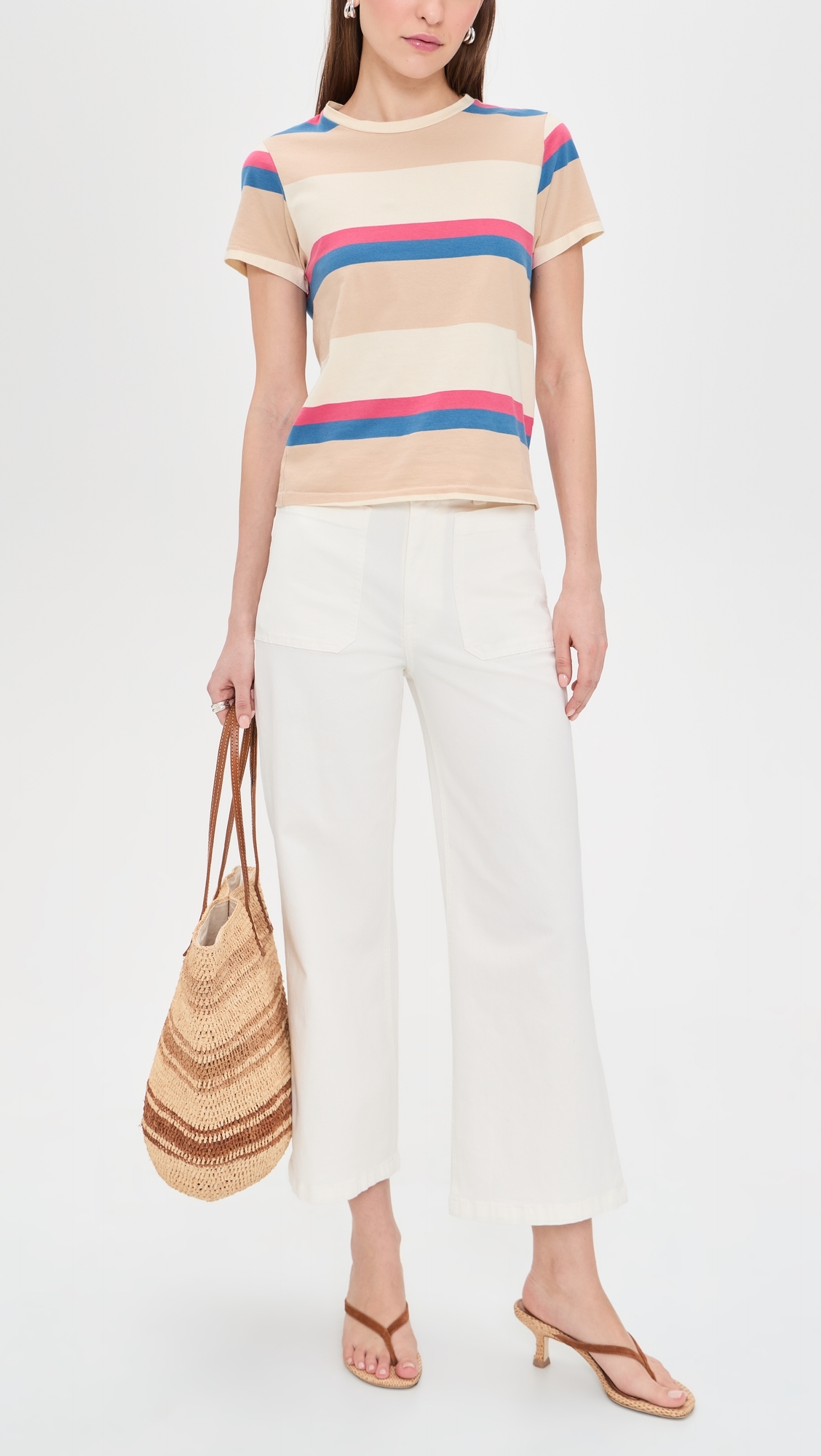 Zooey Patch Pocket Utility Pants Le Blanc