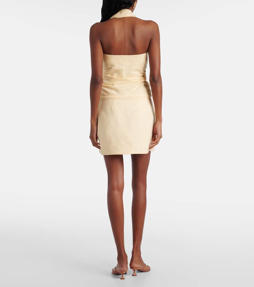 Jerry ruched linen top