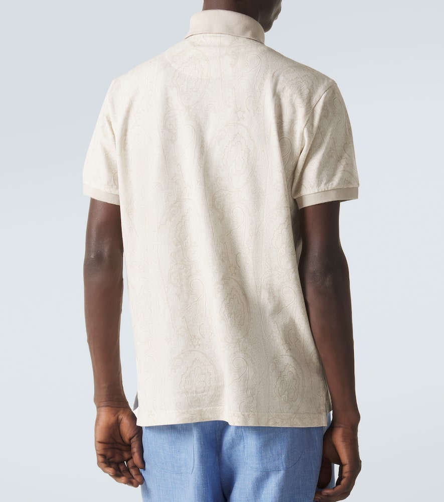 Paisley cotton polo shirt