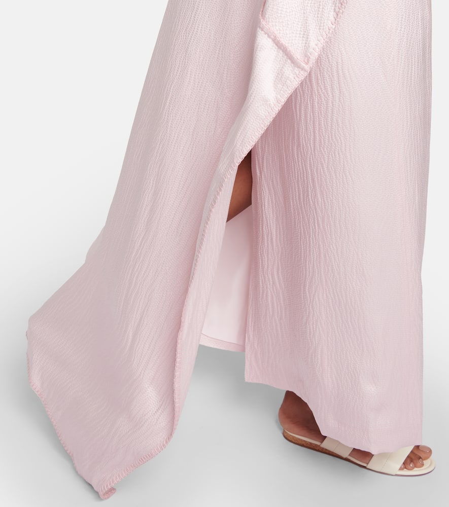 Gabriela Hearst Caped silk satin gown