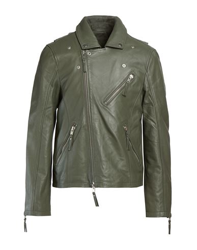 Man Jacket Military green Size L Sheepskin