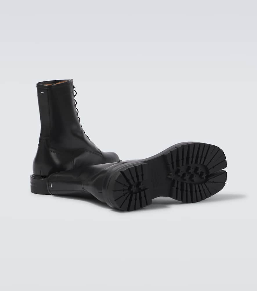 Tabi leather combat boots