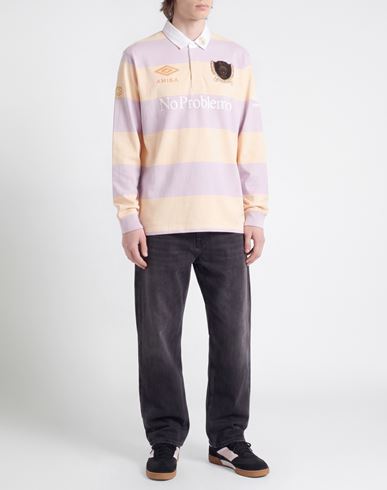Man Polo shirt Lilac Size L Cotton