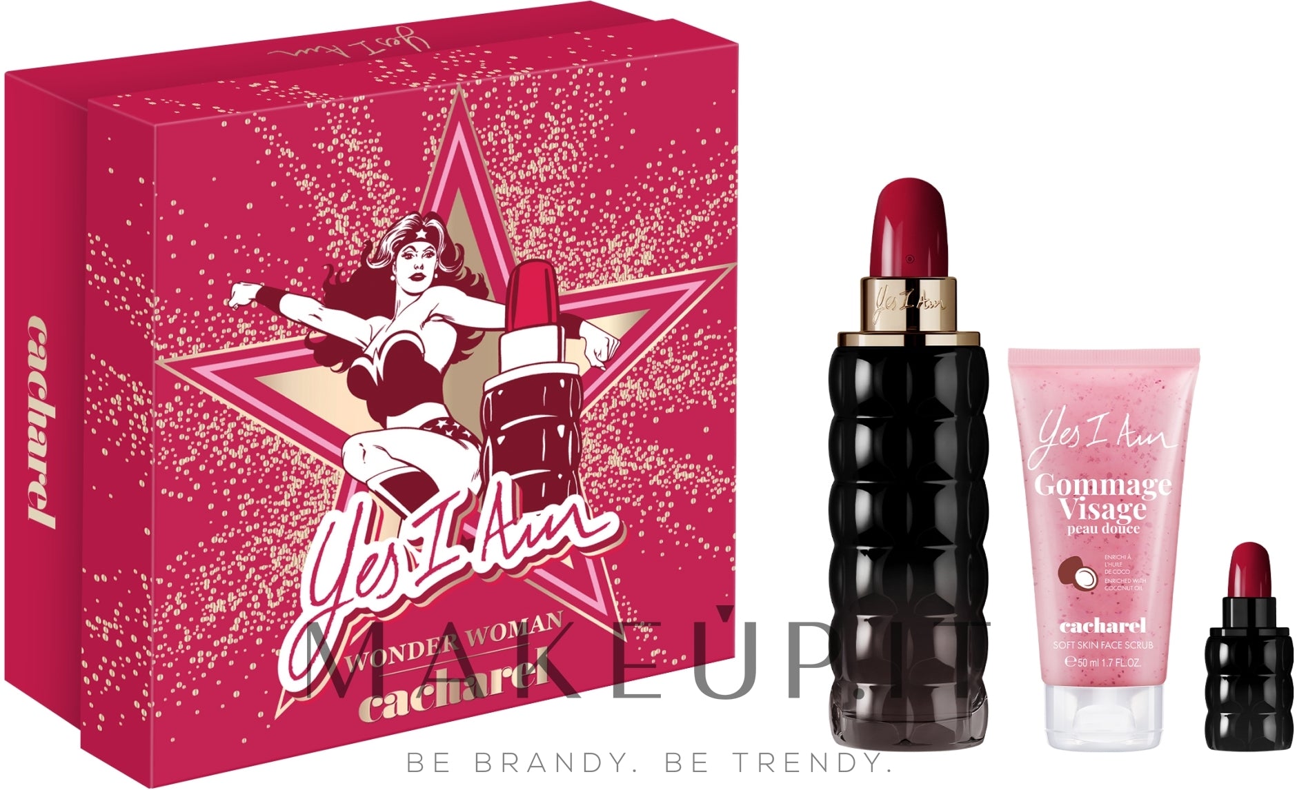 Cacharel Yes I Am Wonder Woman Set edp/ + edp/ + scrub