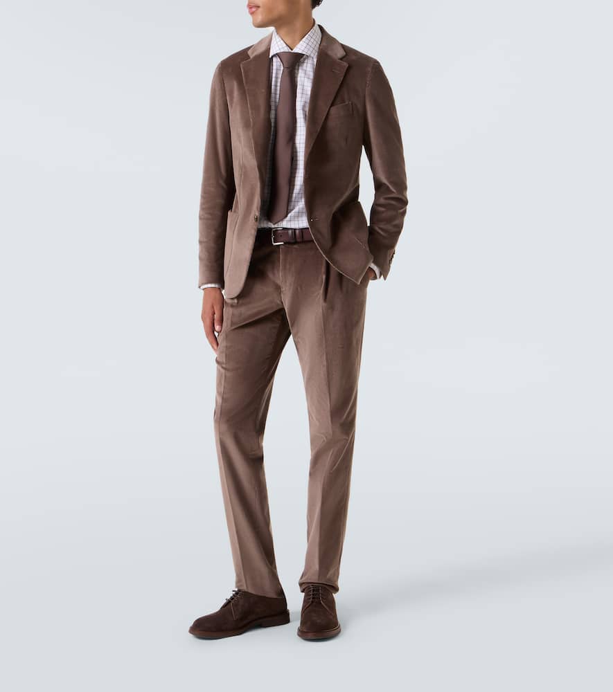 Cotton corduroy suit pants