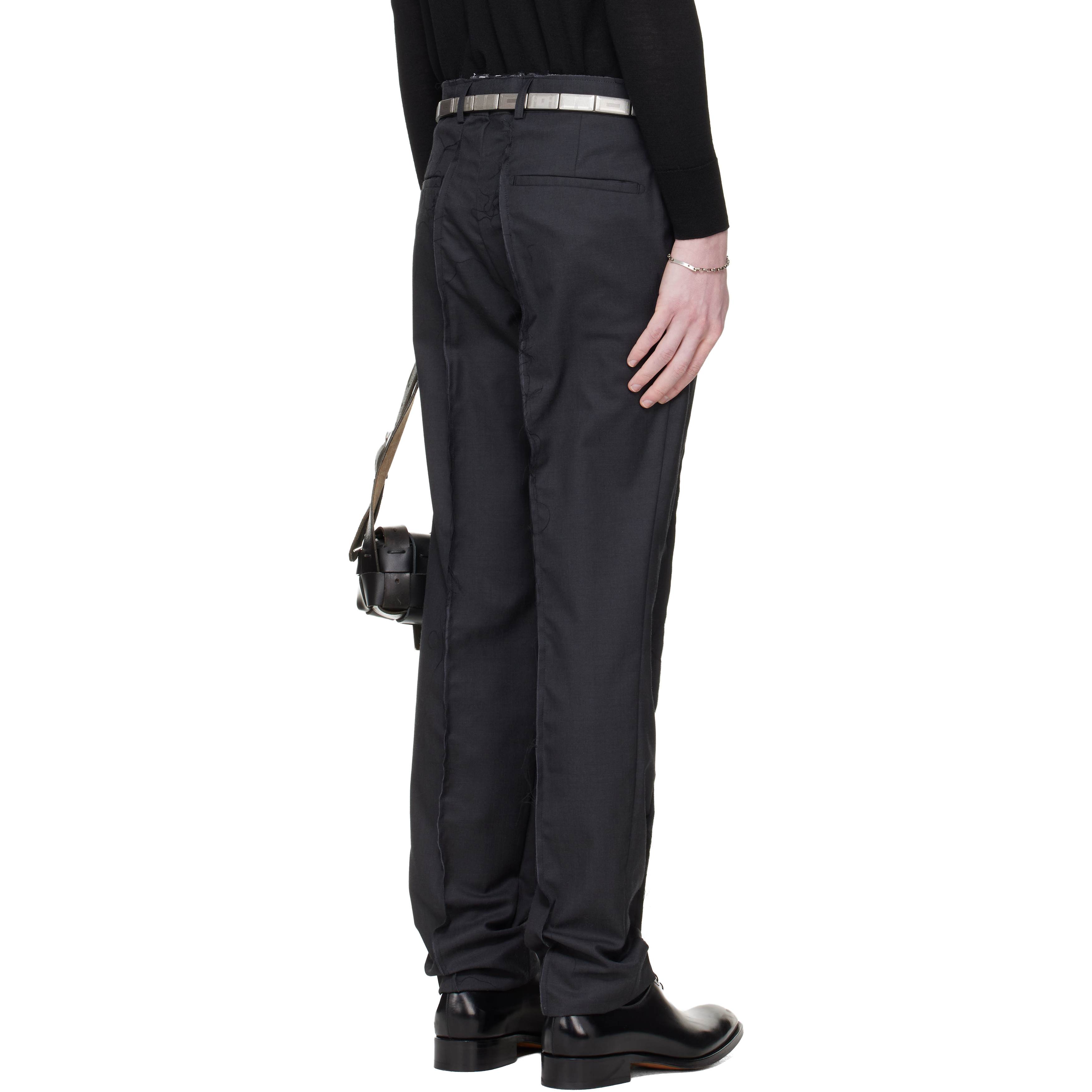 Grey Horse Hair Suit Trousers