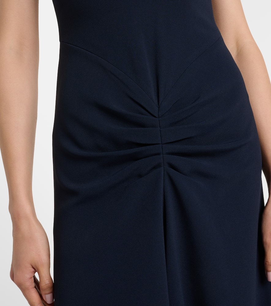 Gathered jersey midi dress