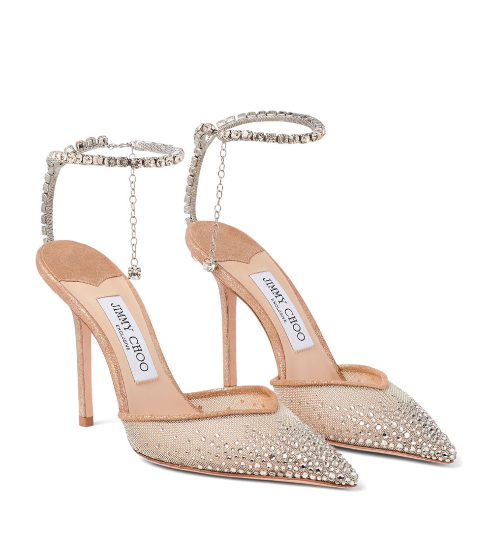 Saeda 100 Crystal-Embellished Pumps